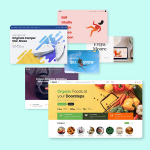 Svetainė su išsirinktu paruoštu dizainu